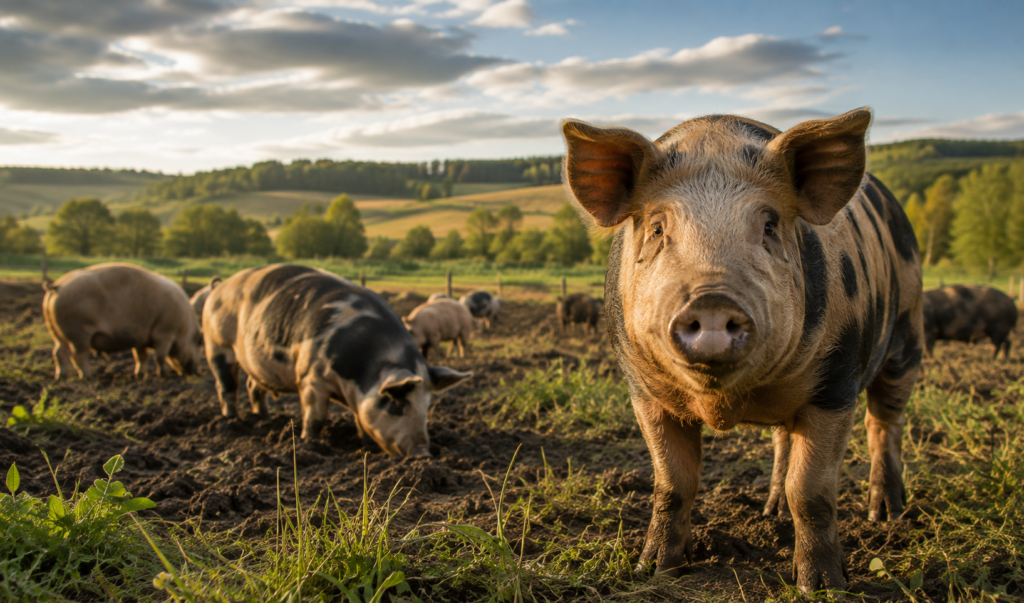 Pigs on an Alberta farm