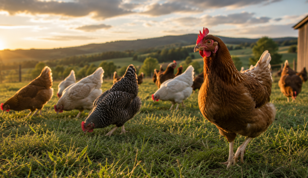 Poultry on an Alberta farm